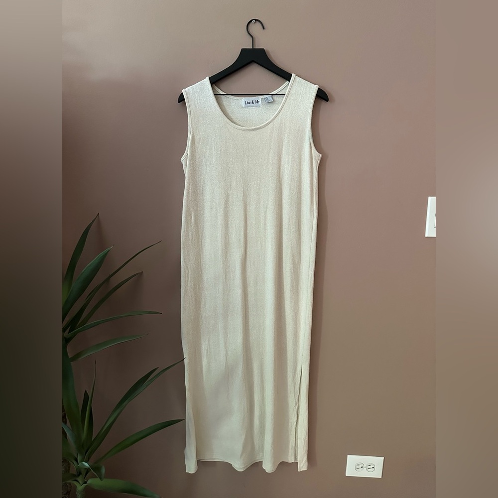 Vintage Lisa & Me Silk Noil Jersey sleeveless dress